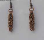 Anodized aluminum rings colors: bronze weave: Byzantine size: 